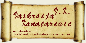Vaskrsija Konatarević vizit kartica